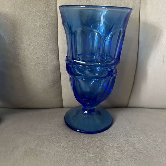 Vintage Fostoria Argus Blue Ice Tea Glasses Set Of 5 Argus Blue (Stem 2770) - Picture 8 of 12